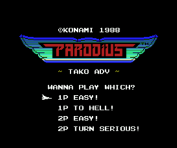 Parodius (english translation) Title Screen